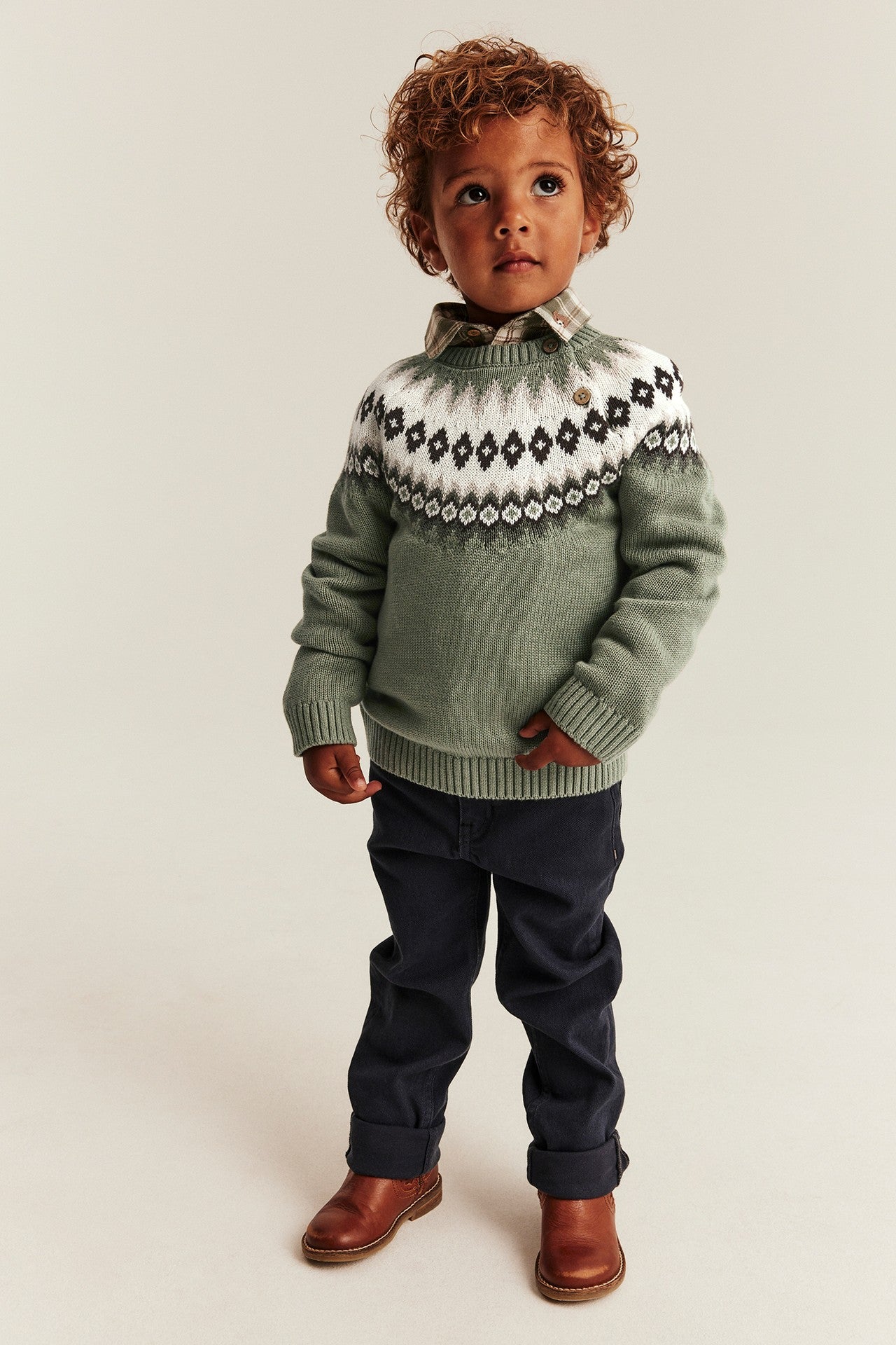 Baby & Kids green knitted jumper