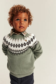 Baby & Kids green knitted jumper