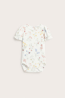 Baby floral body with puff sleeves
