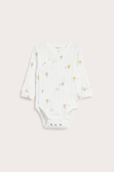 Baby bodysuit with hot air balloon motif