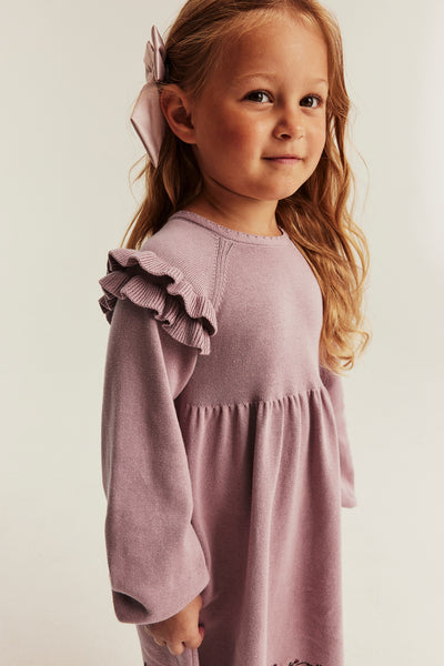 Kids pink frilled dress