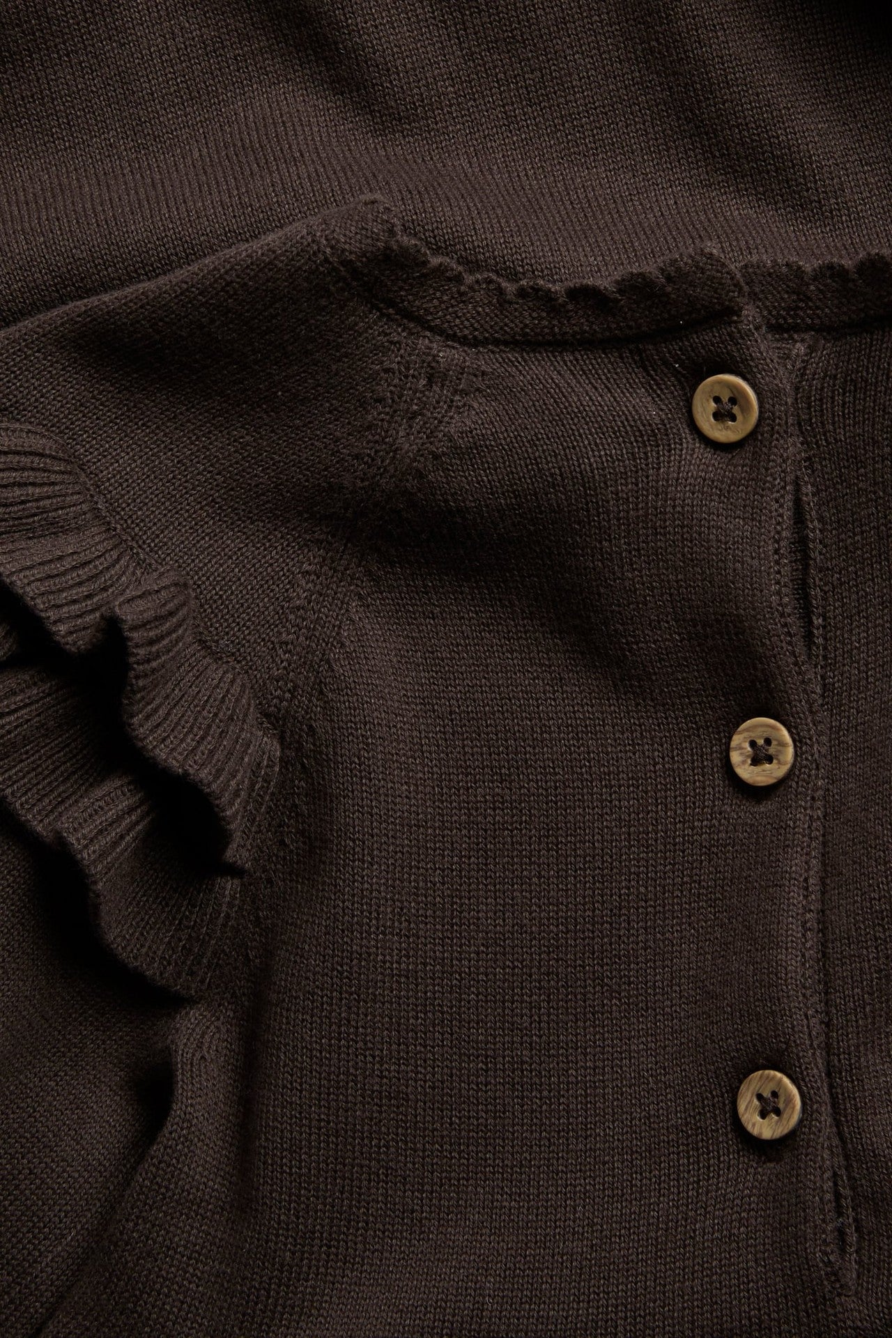 Kids brown frilled dress