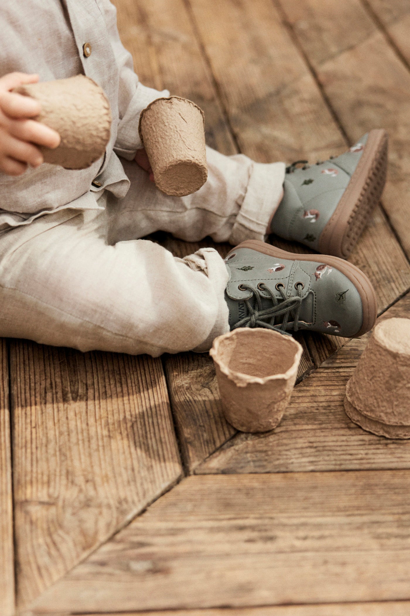 Baby green pre-walker shoes Edsbro