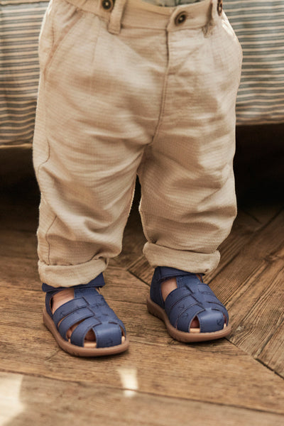 Kids blue leather strap sandal Hällevik