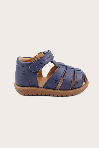 Kids blue leather strap sandal Hällevik