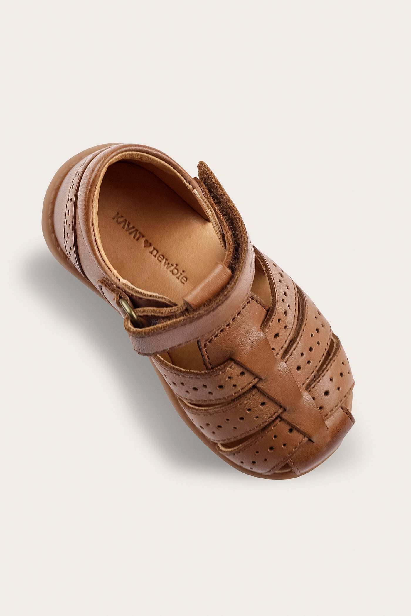 Kids brown leather strap sandal Hällevik