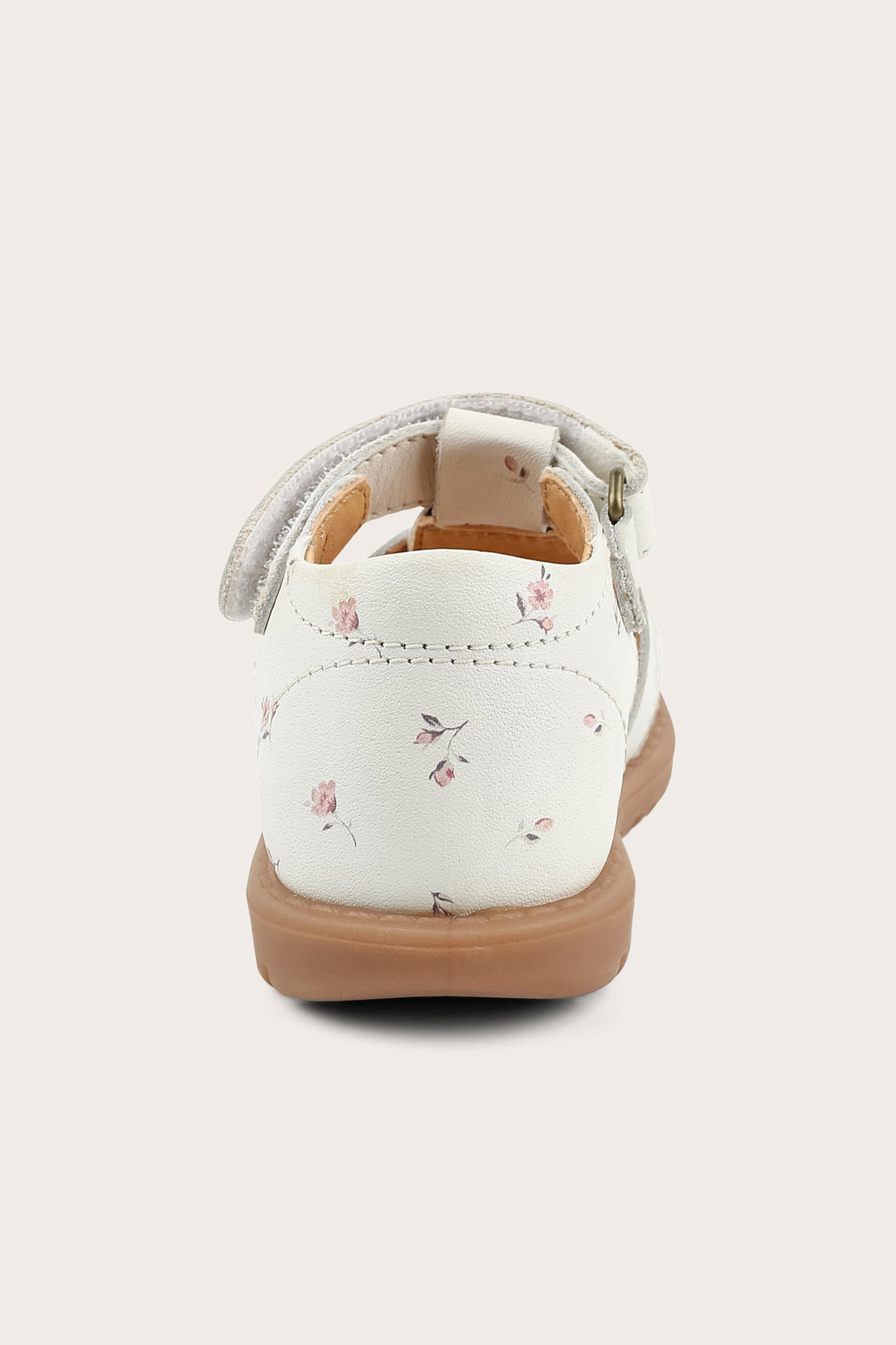 Kids white floral leather strap sandal Hällevik
