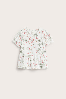 Baby wild strawberry peplum top