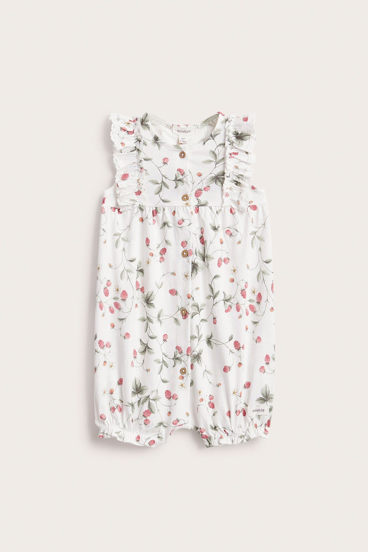 Baby wild strawberry romper