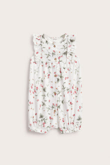Baby wild strawberry romper