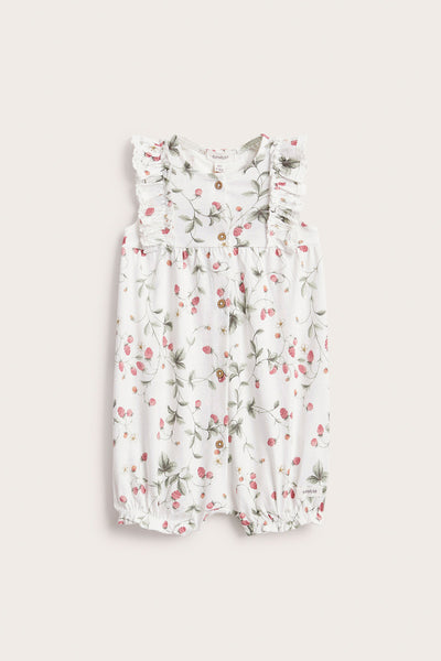 Baby wild strawberry romper