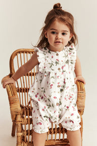 Baby wild strawberry romper