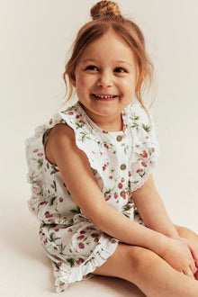 Kids wild strawberry jumpsuit