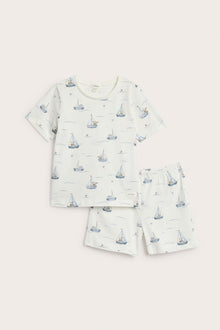 Kids sailing boat-themed pyjama set