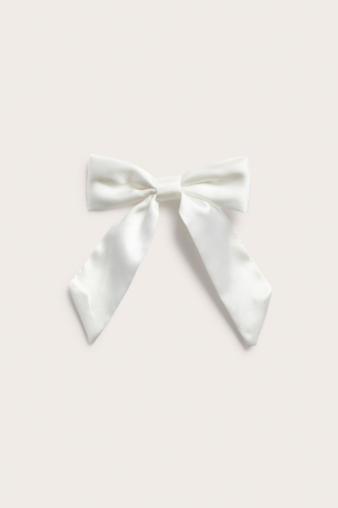 Kids white hair clip with bow