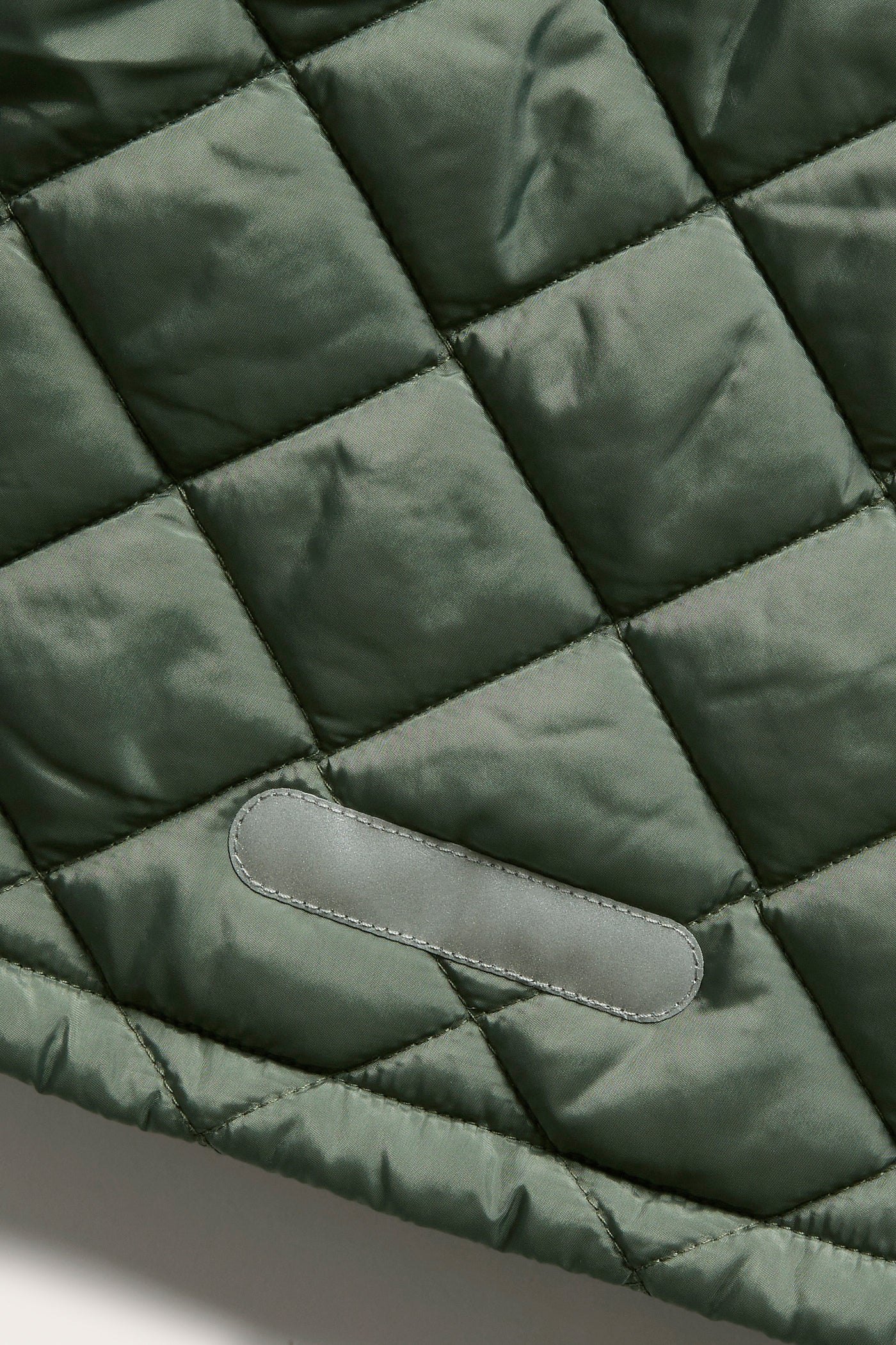 Baby & kids green quilted jacket with pile collar