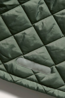 Baby & kids green quilted jacket with pile collar