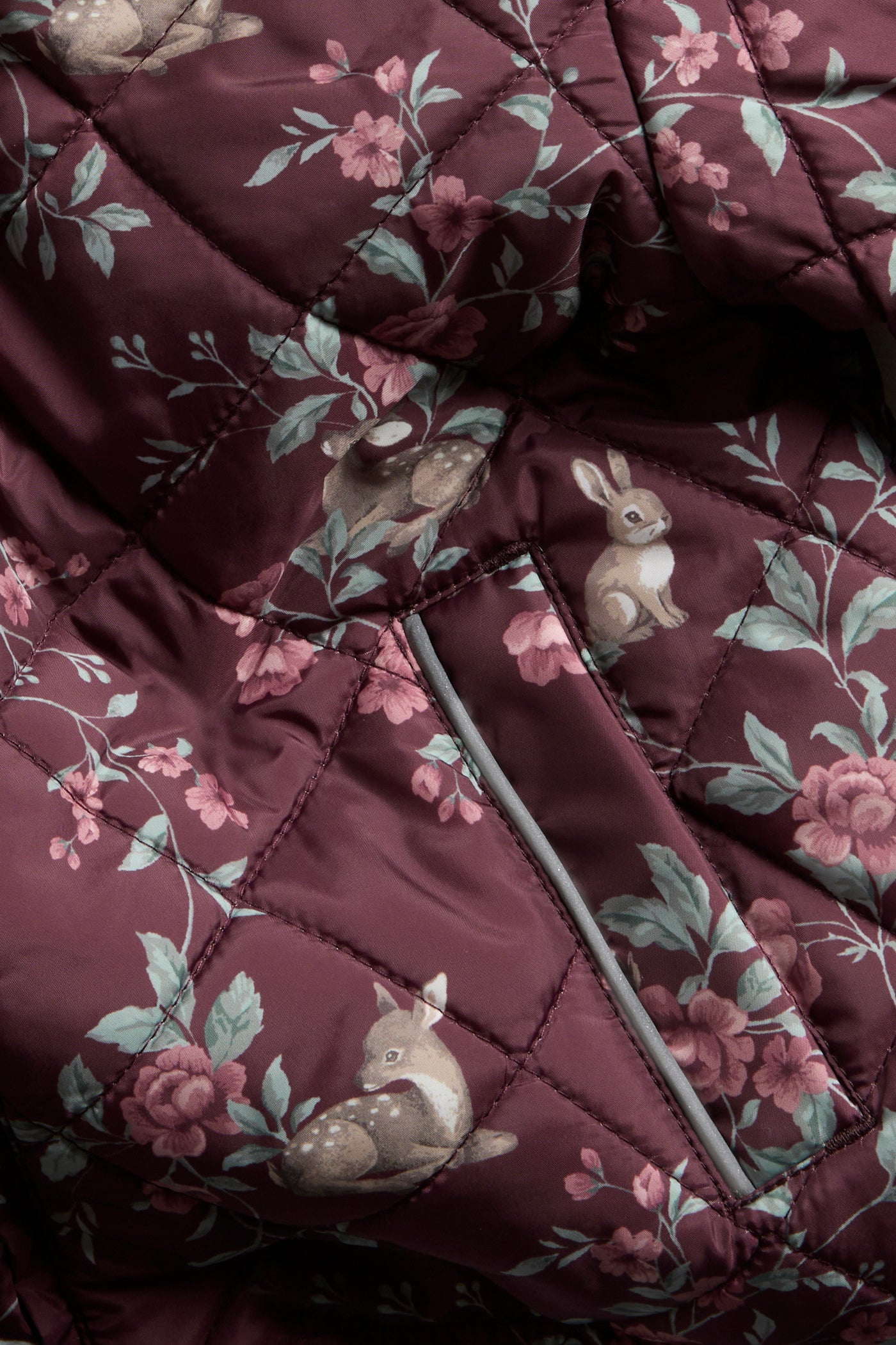 Baby & kids burgundy quilted floral jacket