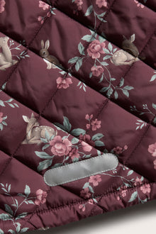 Baby & kids burgundy quilted floral jacket