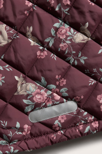 Baby & kids burgundy quilted floral jacket