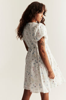 Women's white floral dress