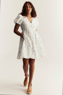 Women's white floral dress