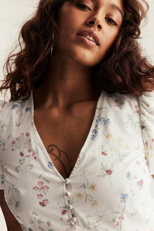 Women's white floral dress