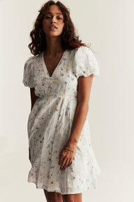 Women's white floral dress