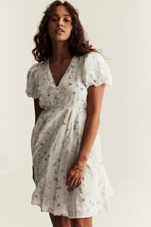 Women's white floral dress