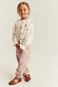 Kids jogging bottoms with lace details