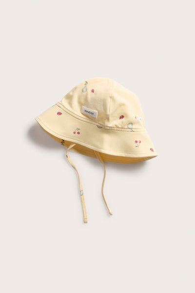 Baby yellow sun hat with ties
