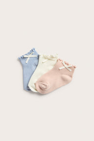 Baby socks with bow (3-pack)