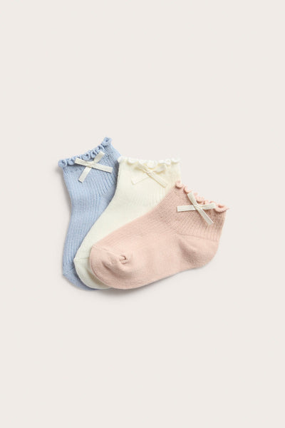 Kids socks with bow (3-pack)