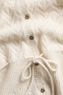 Women's white wool-blend cardigan