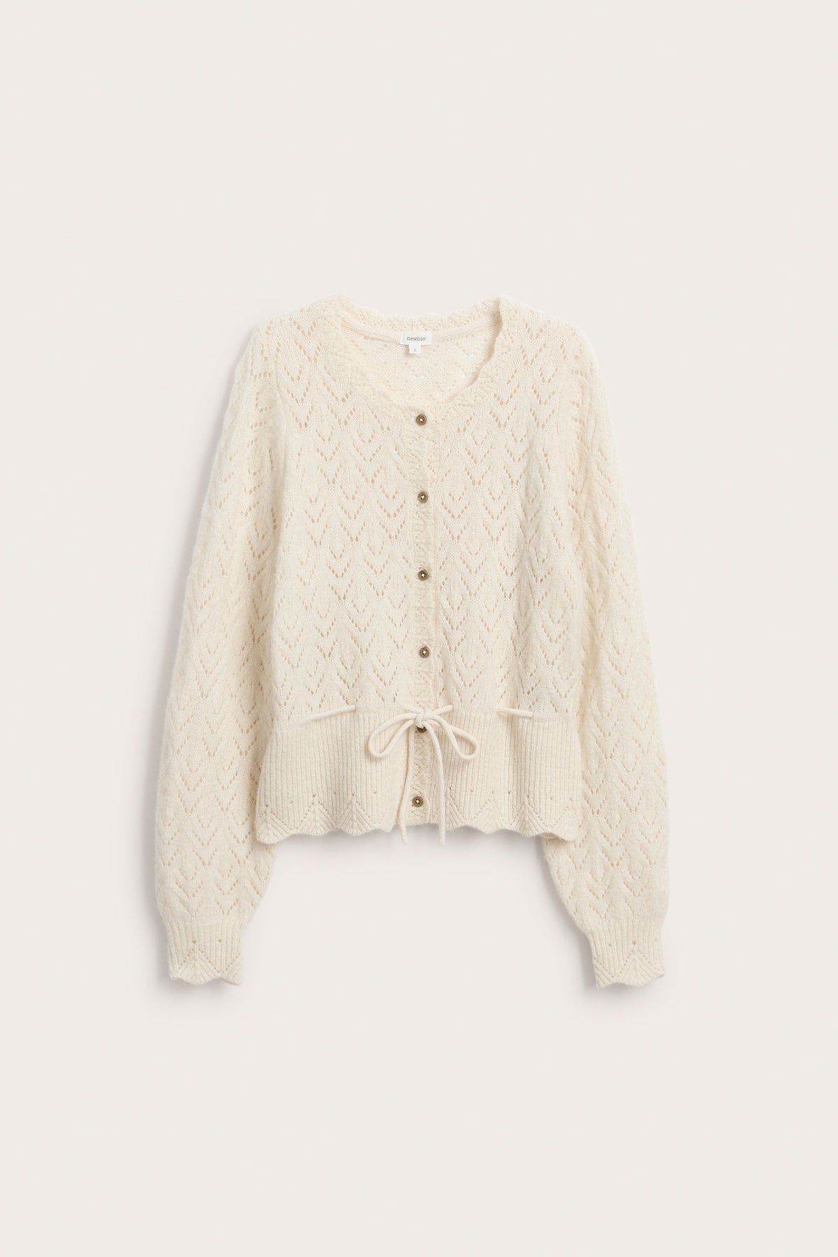 Women's white wool-blend cardigan