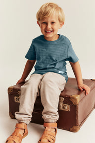 Baby & kids turquoise textured T-shirt