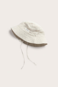 Baby & kids linen sun hat with drawstring