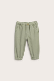 Baby green trousers with embroidery