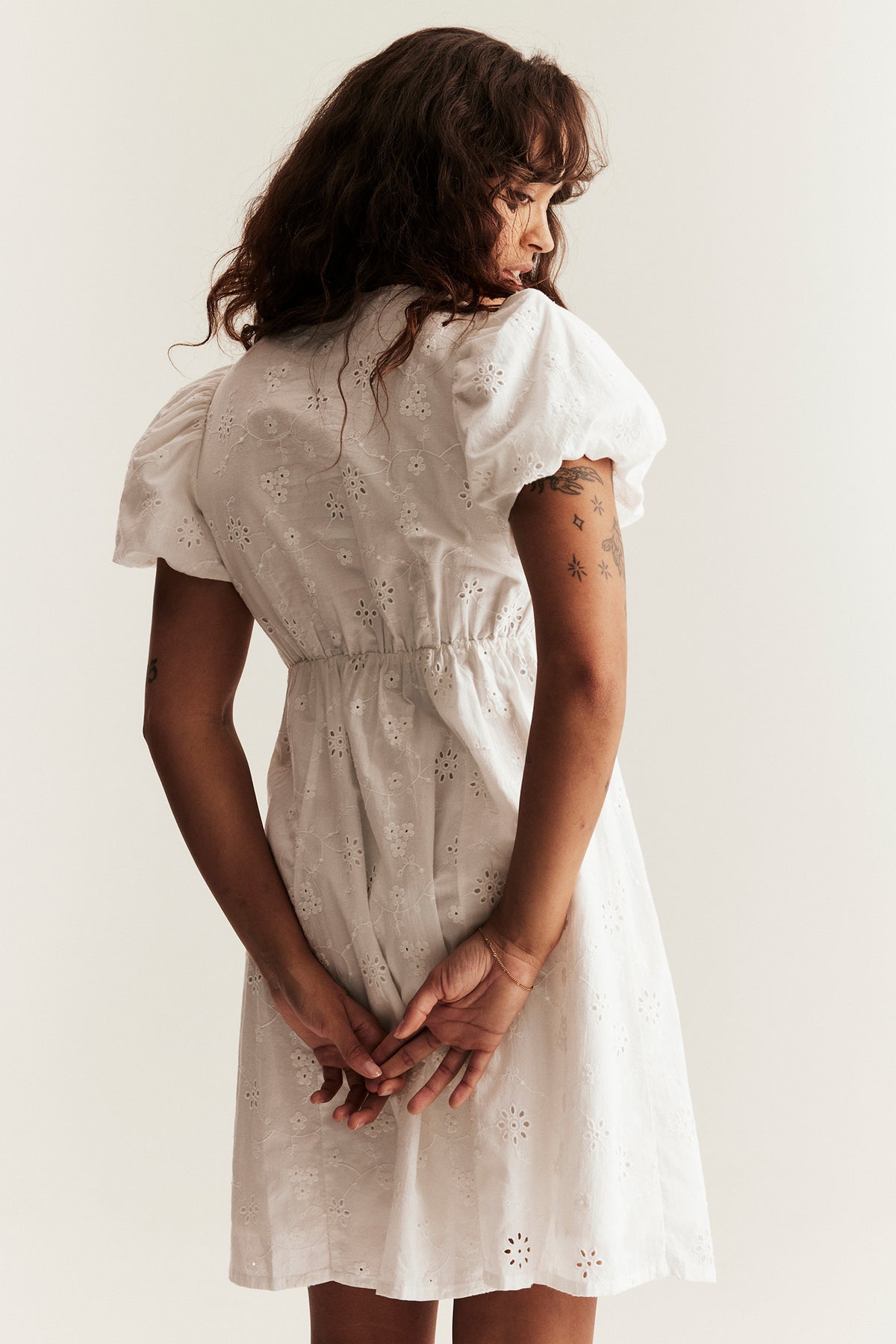 Women’s white dress with embroidery