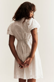 Women’s white dress with embroidery