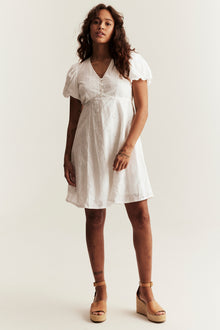 Women’s white dress with embroidery