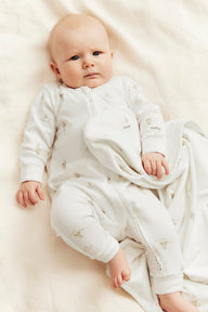 Baby white hot-air balloon pyjamas