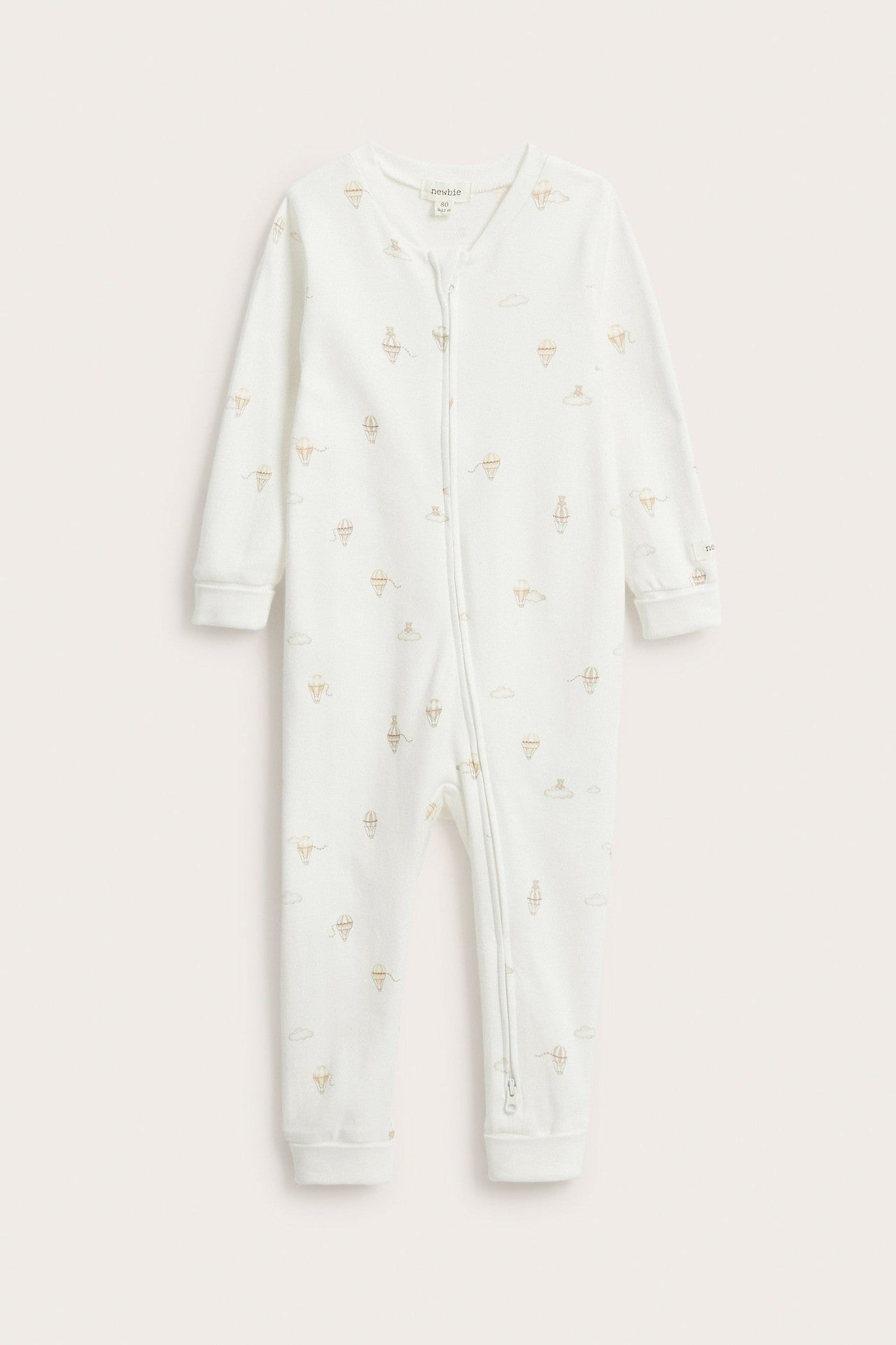 Baby white hot-air balloon pyjamas