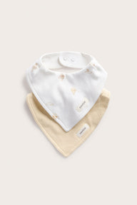 Baby bibs with hot air balloons (2‑pack)