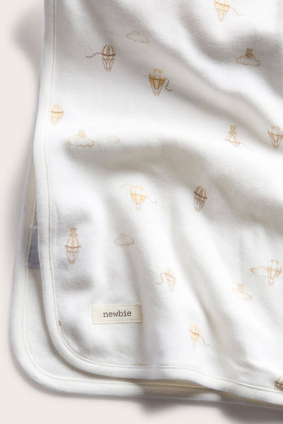 Baby blanket with hot air balloons