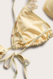 Women's yellow bikini top