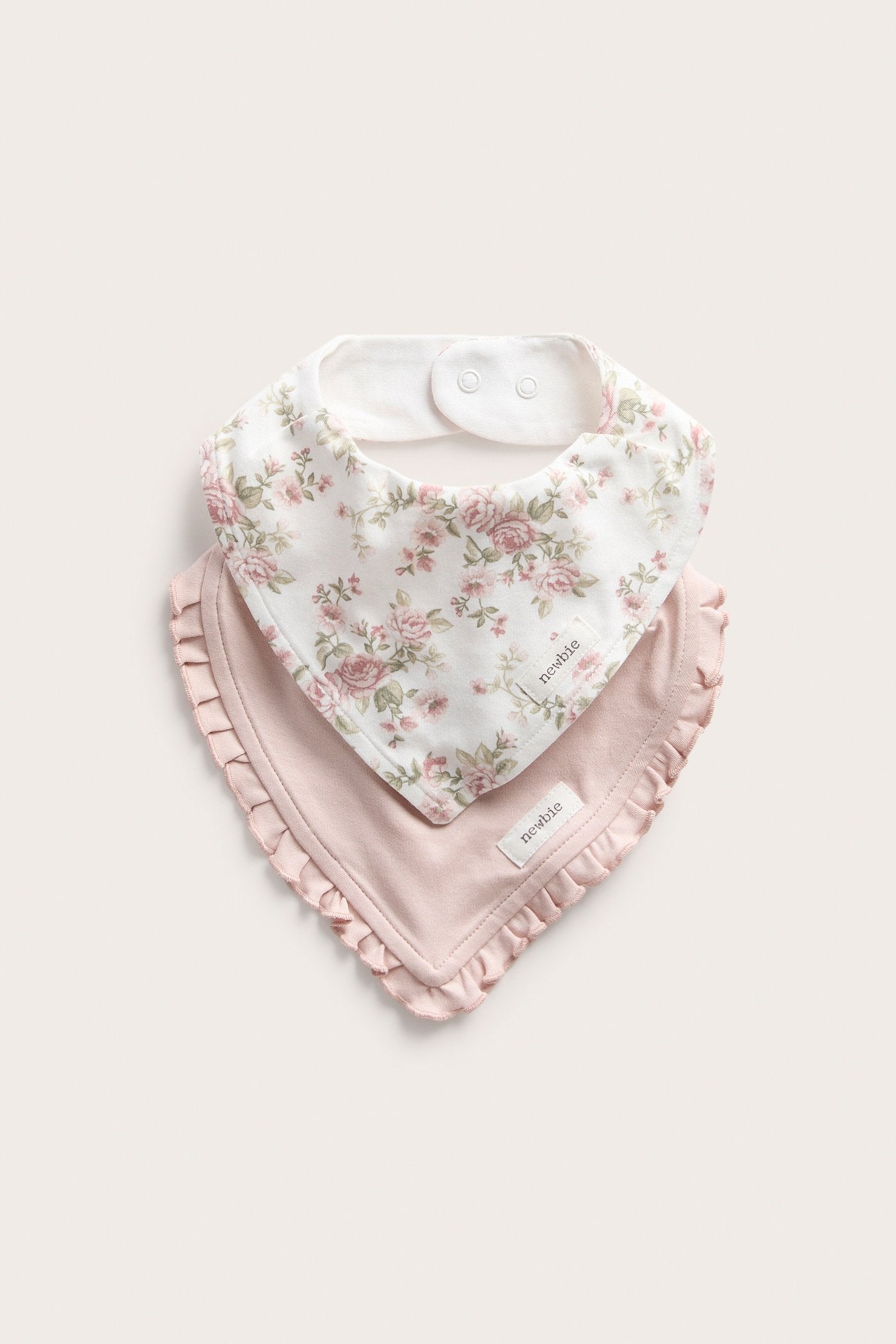 Baby floral bibs (2‑pack)