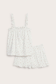 Women's white floral pyjamas