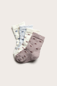 Baby white floral socks 4-Pack