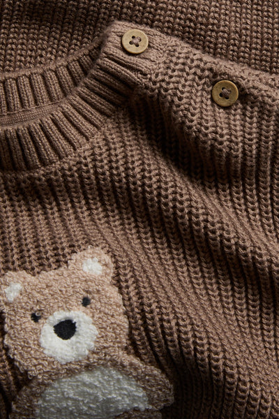 Baby & Kids knitted sweater with teddy bear
